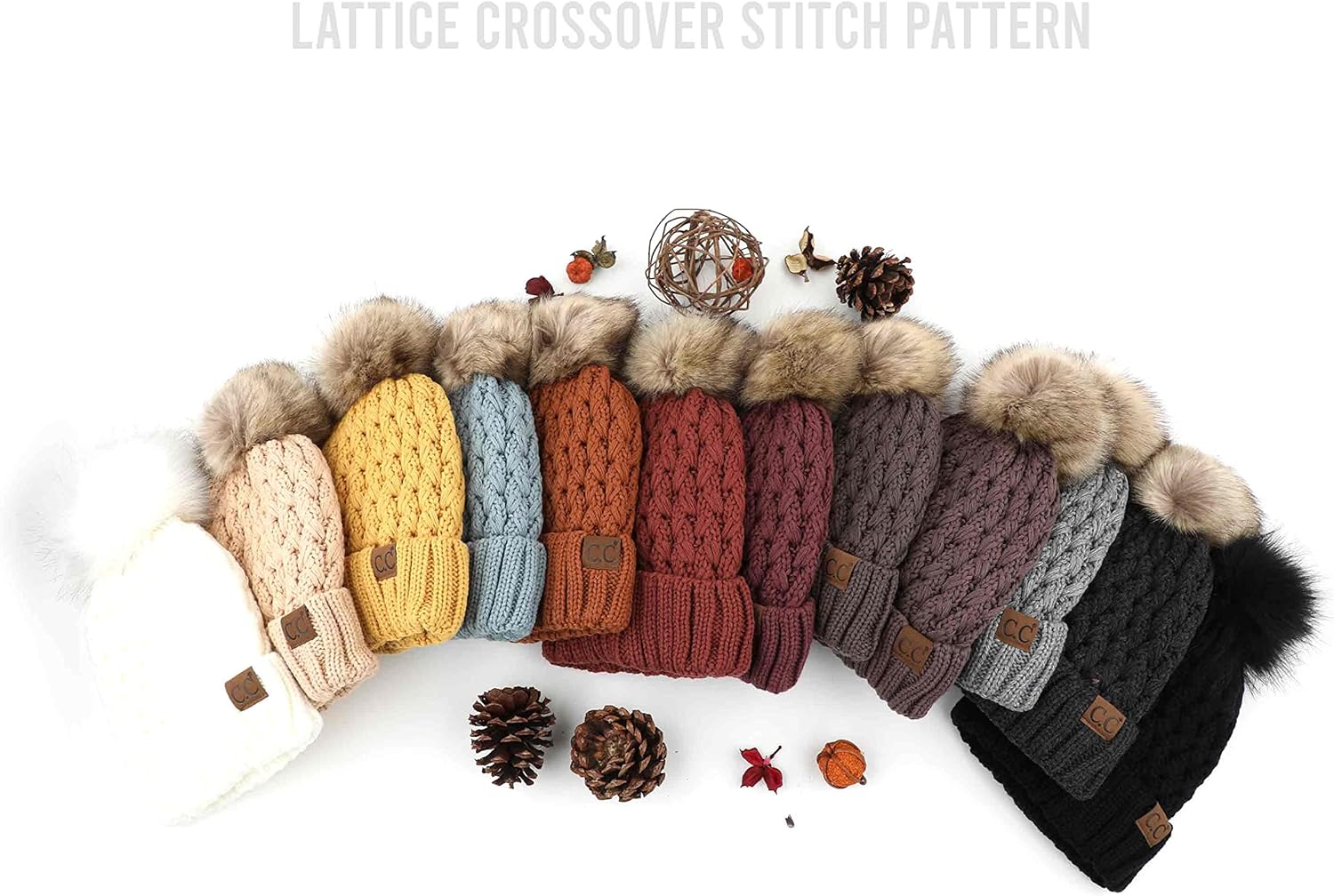 [ANICEMOON] C.C Hatsandscarf Women's Winter Slouchy Knitted Ha