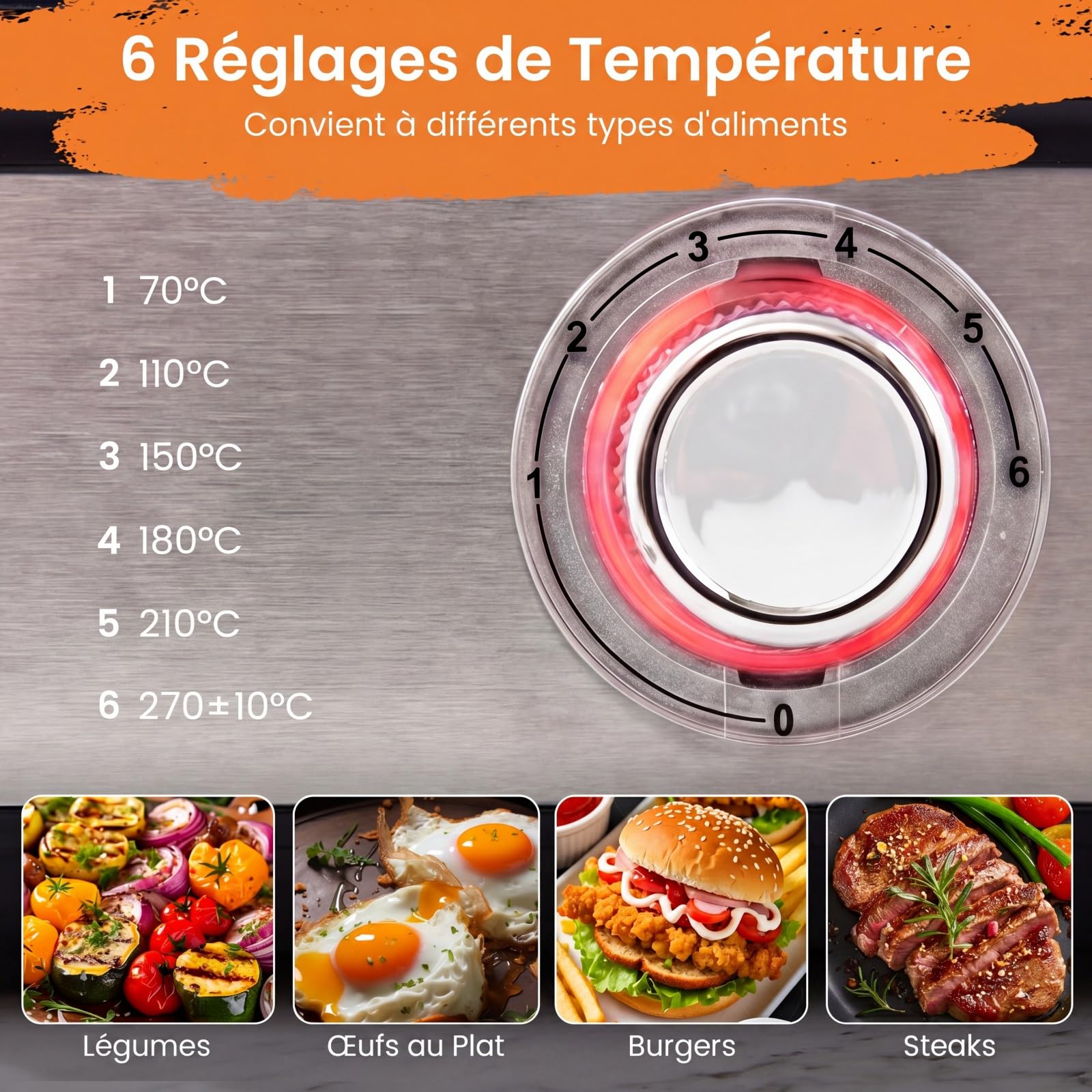 COSTWAY 3 en 1 Plancha Électrique 2000W, Double Zone, Plancha Grills avec 2 Plaques Réversibles, Protection Contre les Éclaboussures, Bac à Graisse Amovible, pour Intérieur et Extérieur