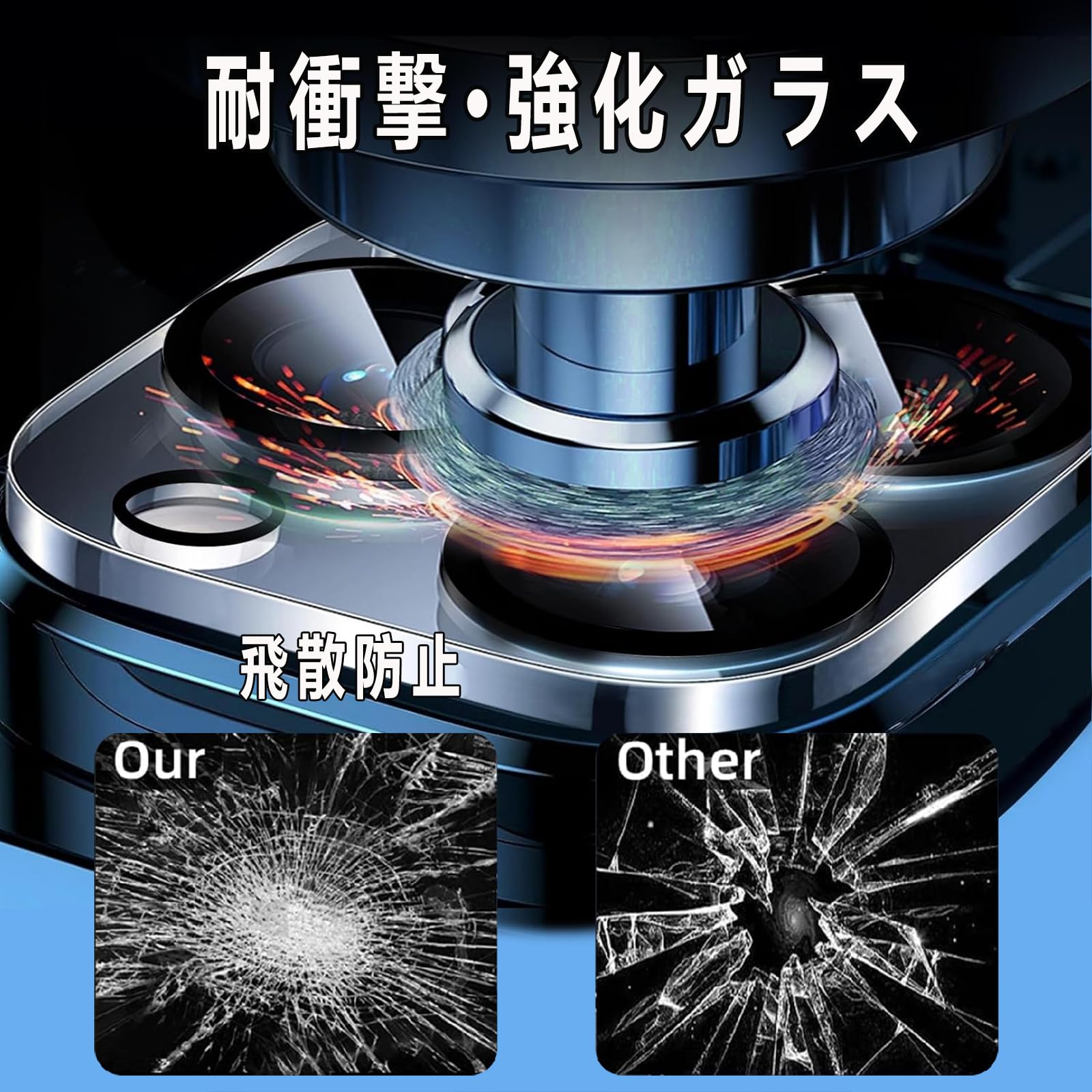 Amazon.co.jp: FALSAD 3個入り iPhone15 pro/15pro max カメラ保護 