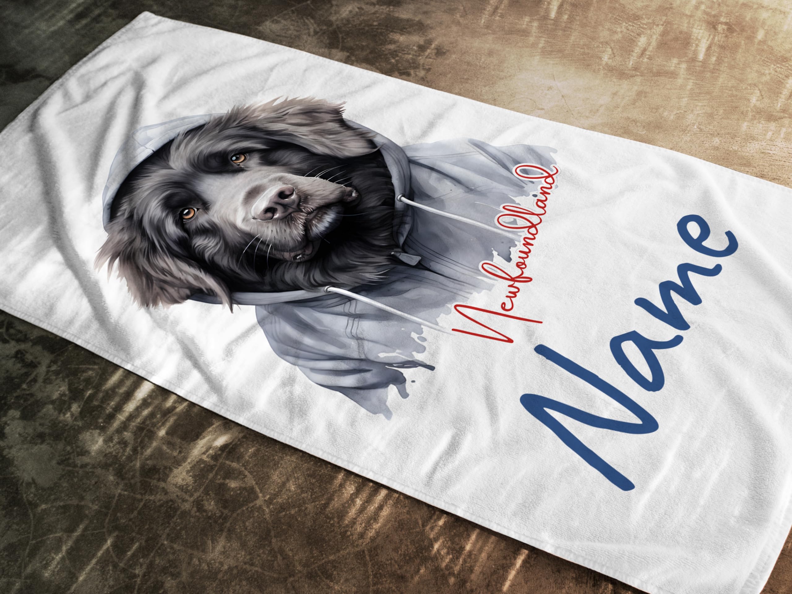GRAZDesign Asciugamano Personalizzato Con Siberian Husky: Telo Doccia Morbido 100x50 O 140x70 Con Nome, Idea Regalo Unica Per Amanti Dei Cani