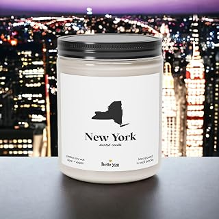 New York Scented Candle Homesick Gift Feeling Homesick State Scented Candle Moving Gift College Student Gift State Candles Scented Soy Candle, Organic Wax