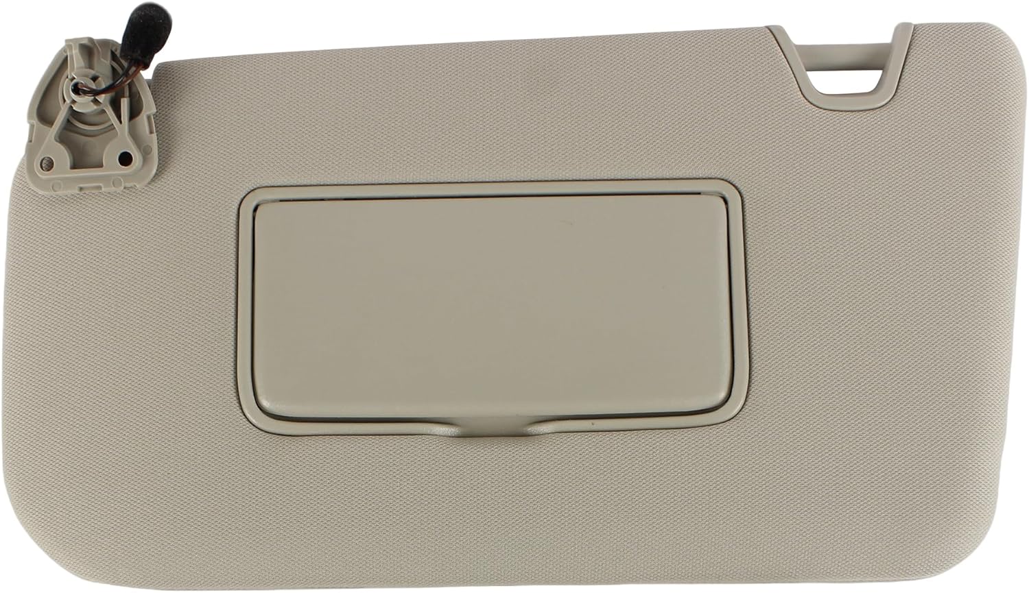 Complete Set Sun Visors Replacement with Light for Nissan Rogue 2014-2020, X-Trail 2014-2020 | Pair of Gray Sunshades | Fits OE # 96401-4BA3E, 96400-4BA1D (Driver Side)