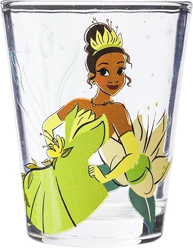 Miniatura 5 de Silver Buffalo Disney Princess With Ariel, Belle, Tiana y Cenicienta - Juego de 4 mini vasos de 1.5 onzas
