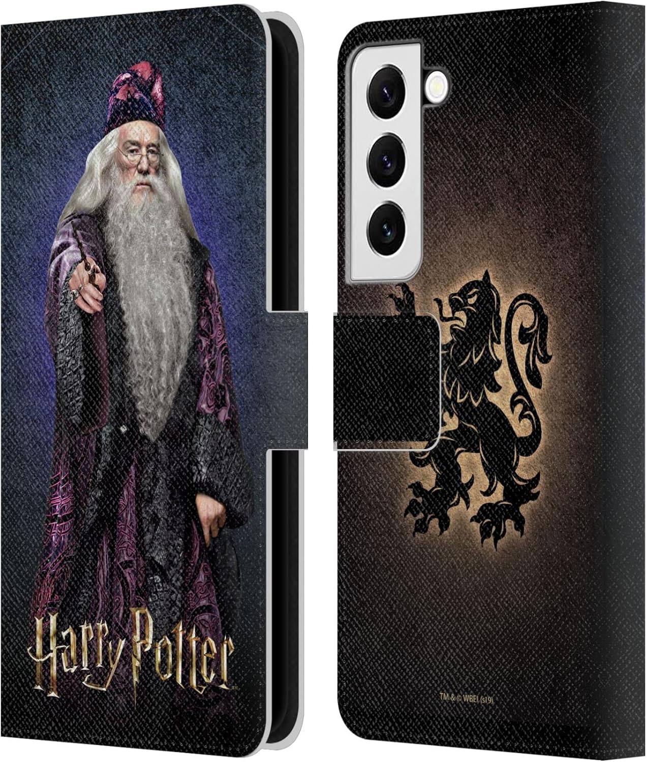 Head Case Designs Officially Licensed Harry Potter Albus Dumbledore Chamber of Secrets IV Leather Wallet Case Compatible with Samsung Galaxy S22 5G