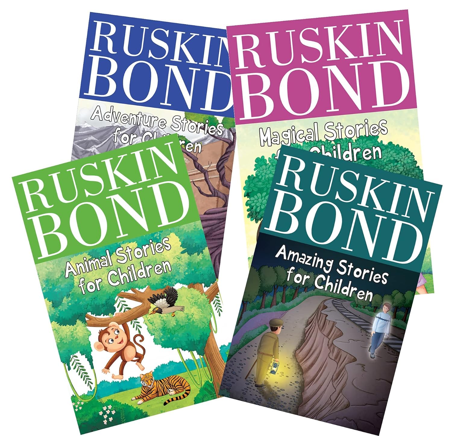 Ruskin Bond Short Stories - Juego de 8 libros de cuentos infantiles más vendidos
