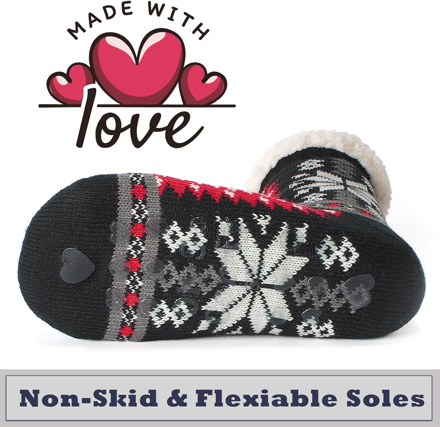 Cozylook Slipper Socks for Women Non Slip Fuzzy Thermal Cabin Socks Winter Warm - Image 5