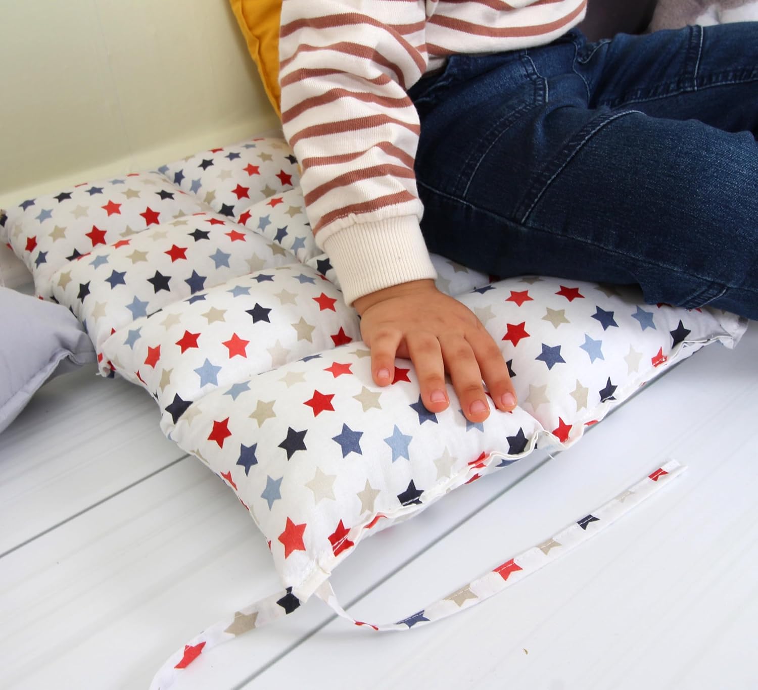 Montessori Climbing Arch Pillow Waldorf Arch Rocker Pillow Kids Cushion Arch with Cushion Kid Rocker Cushion Wooden Arch ONLY Pillow - Tiger Heads Small 18x47''-45x120cm