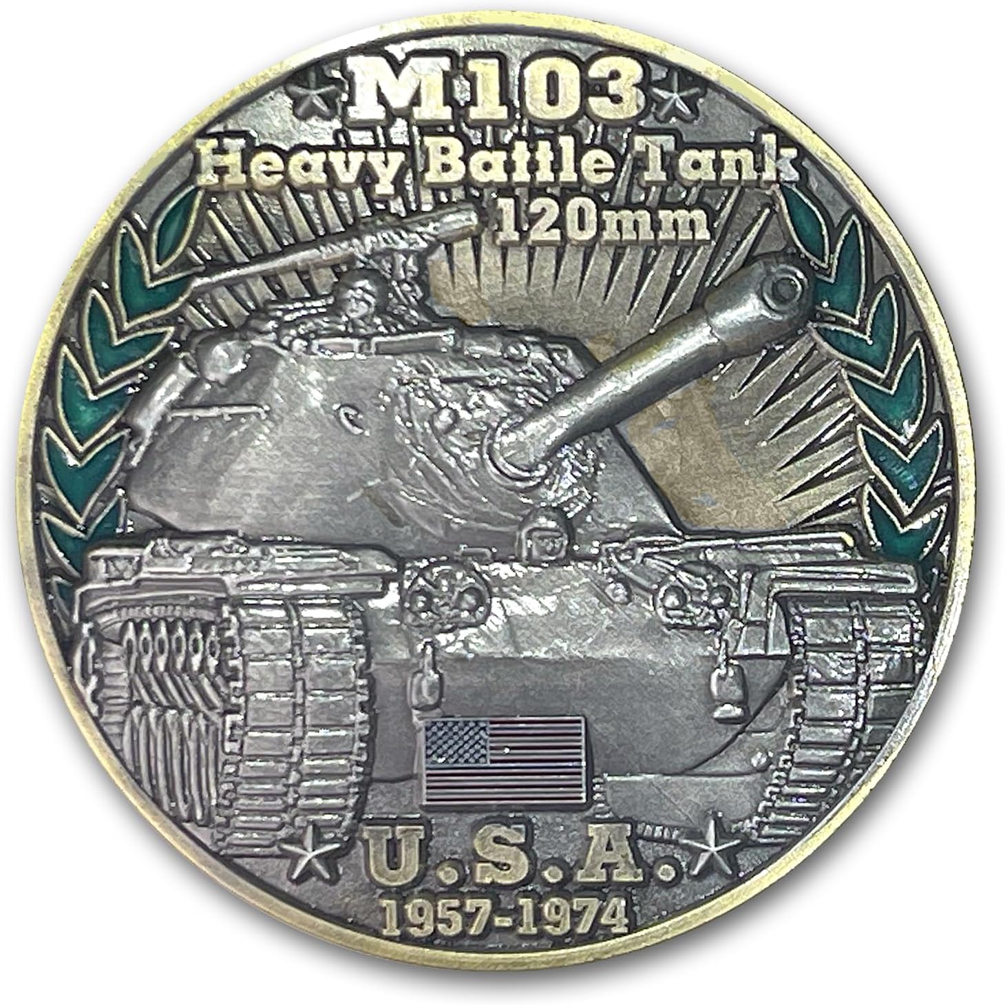 M103 120mm Heavy Tank USA vs USSR Cold War Combatants Challenge Coin