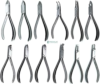 12 Pcs Dental De Bond Band Seat & Placement Hard Wire Pin Ligature Cutting Plier