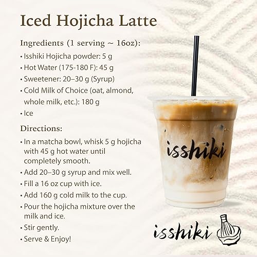 Miniatura 9 de Isshiki Matcha Hojicha Powder – Té verde tostado bajo en cafeína de Uji, Japón – Sabor suave a nuez con tonos de cuerpo completo – Auténtico polvo