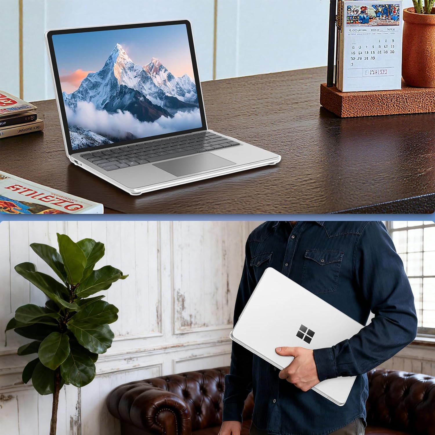 Fintie Case for 13 Inch Microsoft Surface Laptop (2025 Release) Model: 2095 - Protective Slim Snap On Hard Shell Cover (Crystal Clear) - Image 6