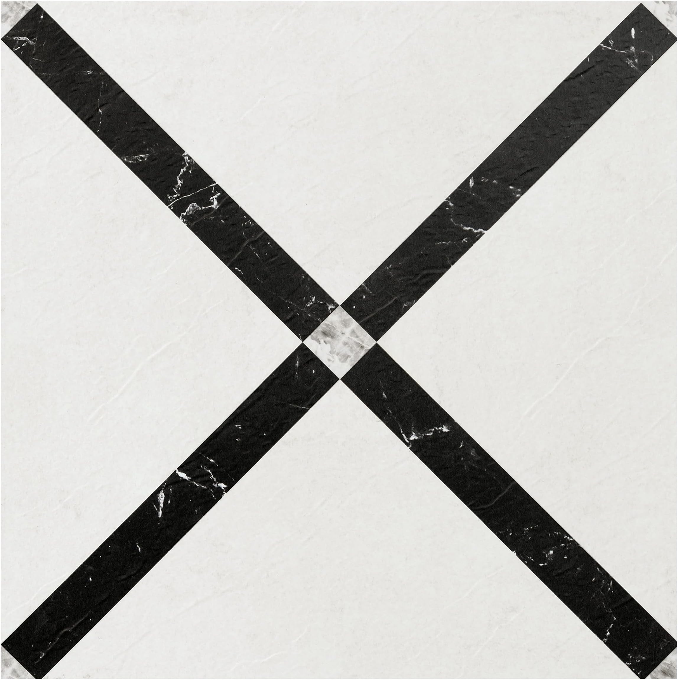 Retro Self Adhesive 12-Inch Vinyl Floor Tiles, 20 Tiles - 12" x 12", Marble Criss Cross Pattern - Peel & Stick, DIY Flooring for Kitchen, Dining Room, Bedrooms & Bathrooms by Achim Home Decor