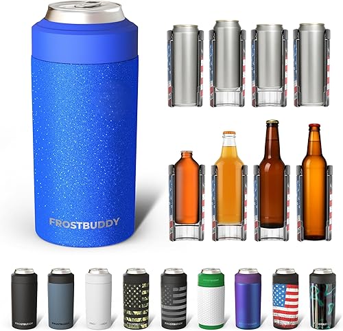 Miniatura 10 de Frost Buddy - Enfriador de latas universal Buddy, se adapta a todos, para botellas regulares de 12 y 16 onzas o de tamaño delgado, acero inoxidable