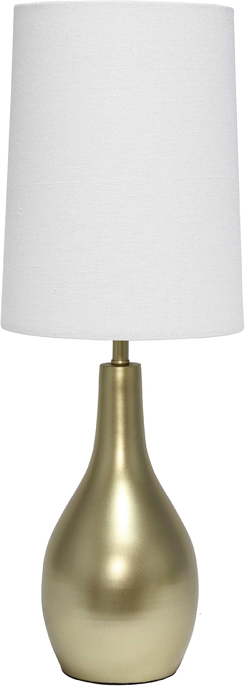 Simple Designs LT3303-GLD Tear Drop Table Lamp, Gold