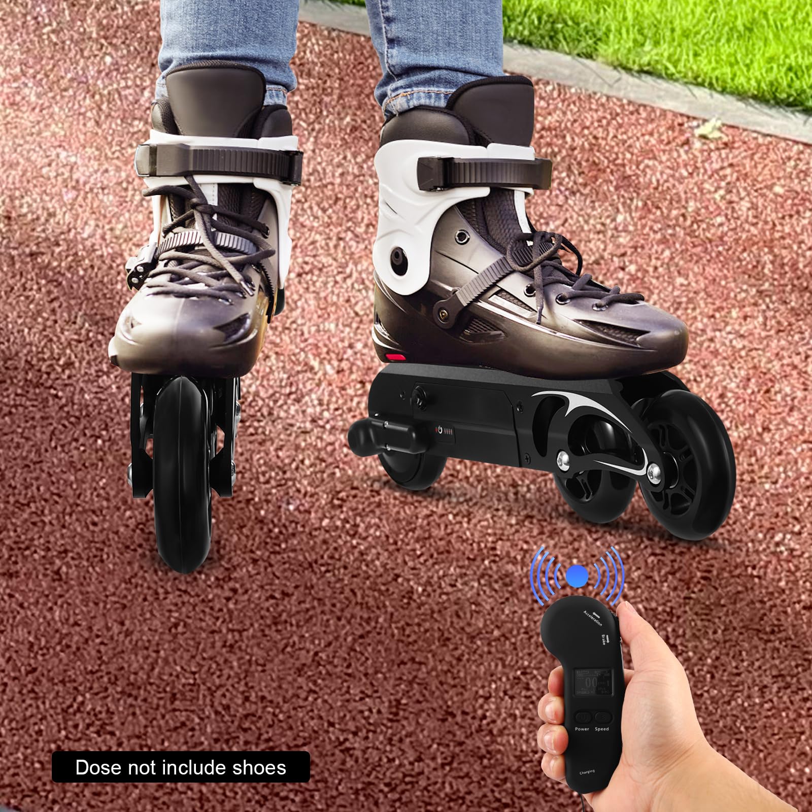 Kit de patins à roulettes électriques, roues de skateboard électriques, roues de skateboard télécommandées avec télécommande, 13-15 km/h, kit de patins à roulettes
