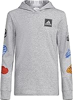 Vista 1 de adidas Boys' Long Sleeve Cotton Bos Logo Hooded T-Shirt
