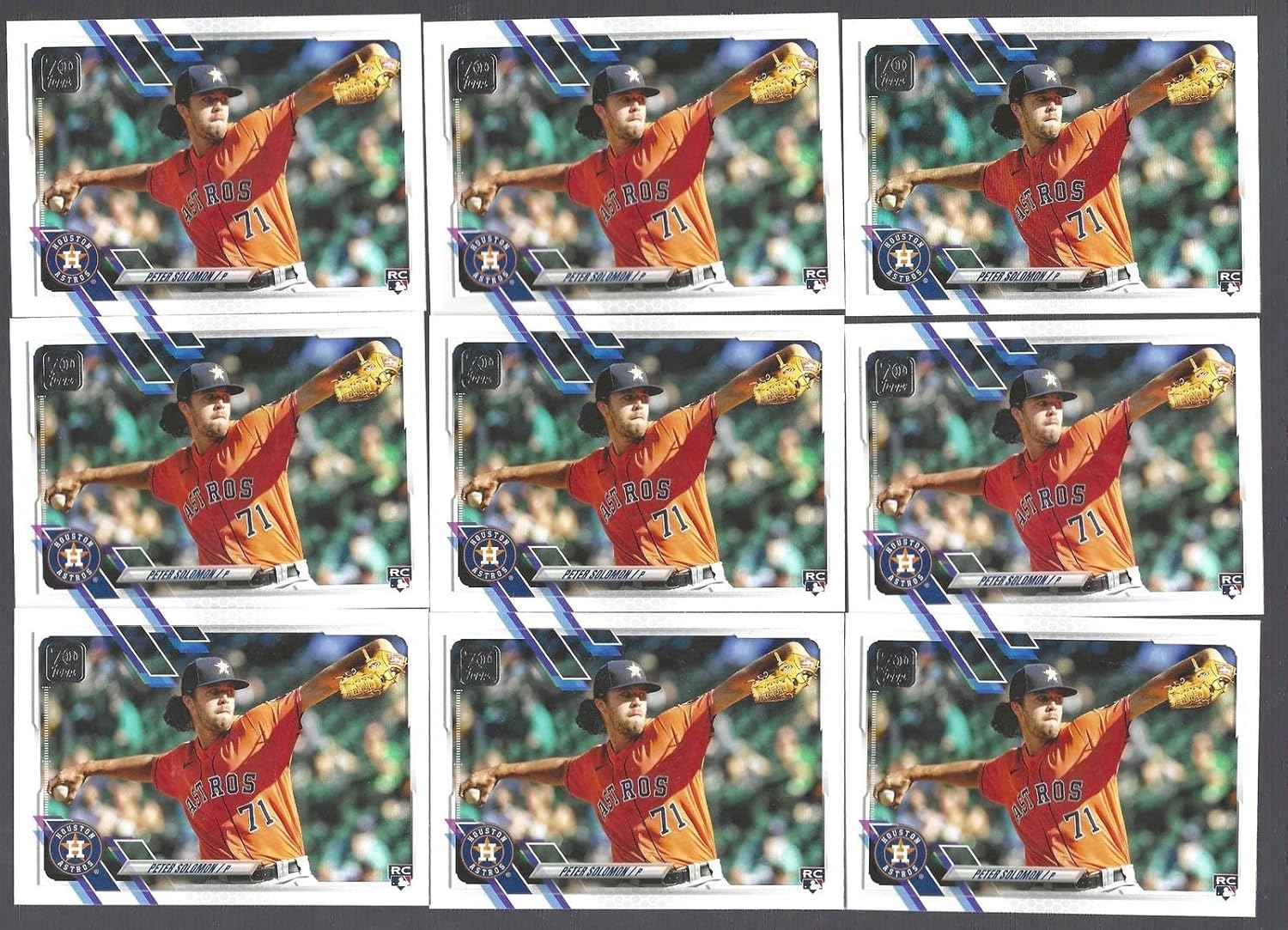 Peter Solomon Lot Of (21) 2021 Topps Update Series Base Rookie Rc #us109 - Baseball Slabbed Rookie Cards