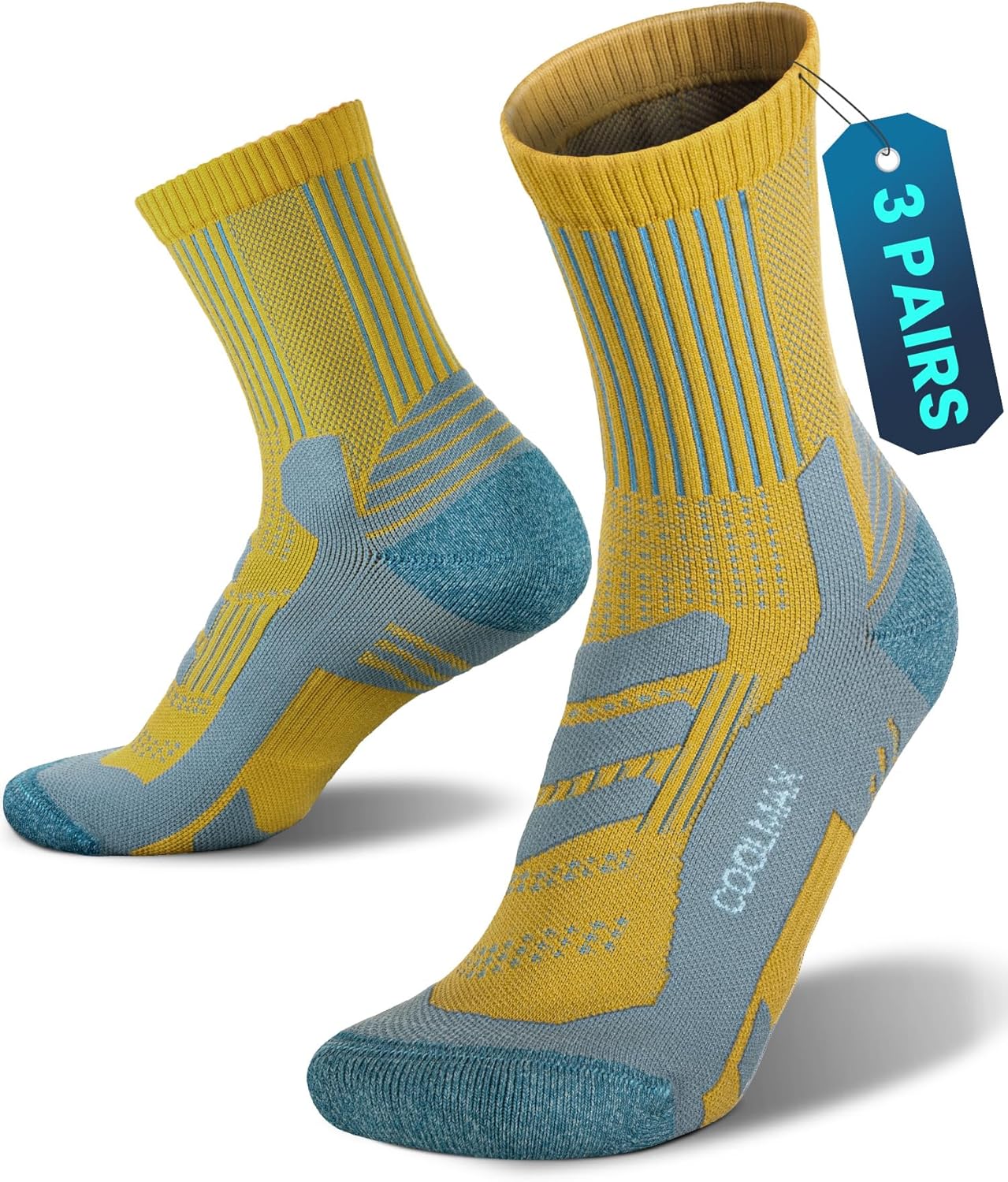Rahhint Coolmax Quick Dry Cooling Hiking Socks Moisture Wicking Anti-blister Compression Running Cushion Summer Socks