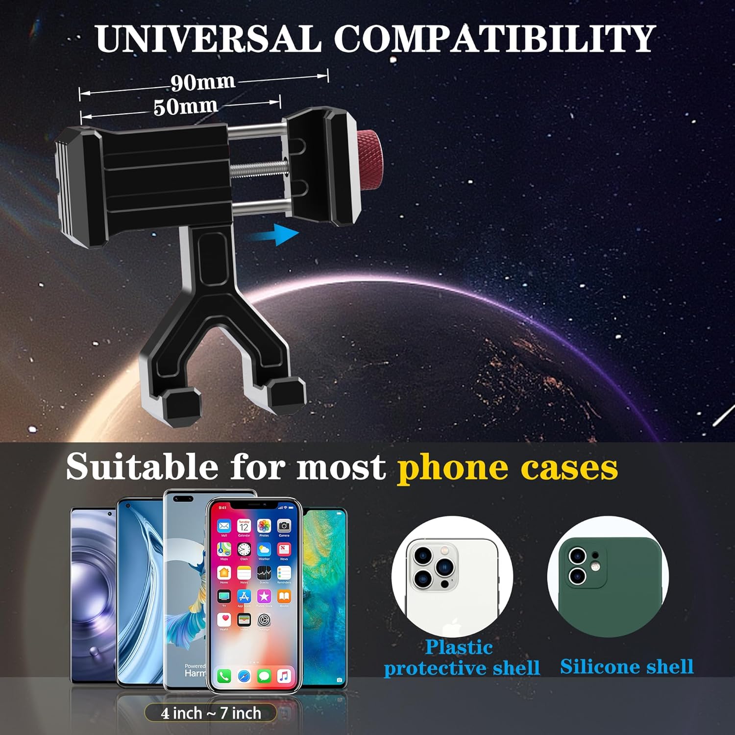 EASEORD Upgraded Phone Mount for 2018-2023 Jeep Wrangler JL & Gladiator JT & Sahara, Wrangler Air Vent 360° Rotation Cell Phone Holder Compatible iPhone Android Smartphone