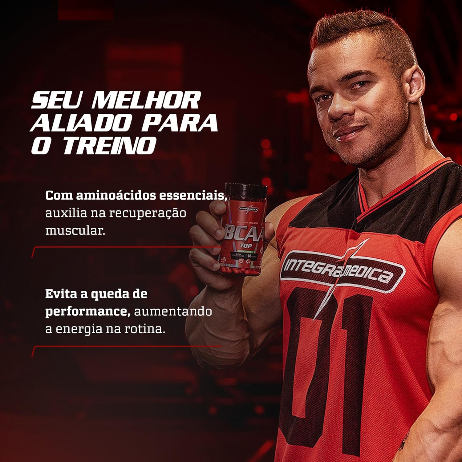 Aminoácidos Essenciais BCAA Top 120 Cáps – Para Recuperação e Desempenho – Integralmedica em promoção! Veja a oferta e mais achadinhos de Vitaminas & Suplementos 5 Hoje é o melhor dia para comprar Aminoácidos Essenciais BCAA Top 120 Cáps – Para Recuperação e Desempenho – Integralmedica com aquele preço maroto! Promoção! Aproveite a oferta! 5