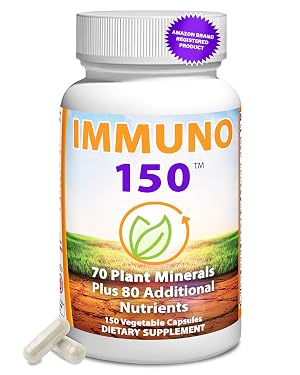 Immuno 150 Immune Support Supplement Packed with 70 Plant Minerals 13 Essential Vitamins and 68 Additional Nutrients-150 Vegetable