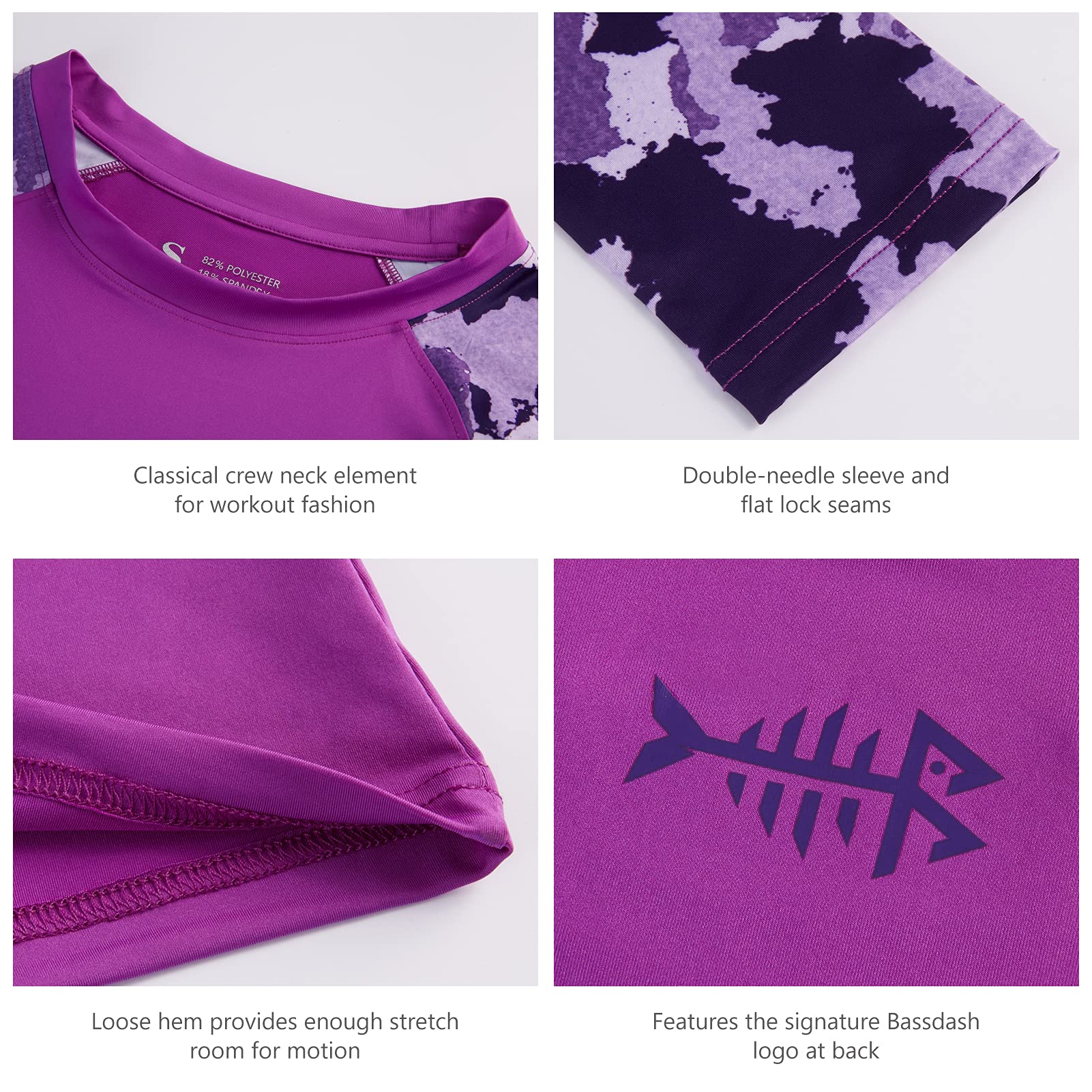 Bassdash - Camiseta de Manga Larga para Mujer con protección Solar UPF 50+ UV para Pesca, Senderismo, Rendimiento — view 6