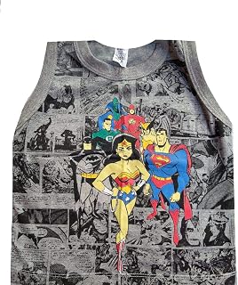 Kit 5 Camiseta Regata Machao Infantil Personagens Heróis