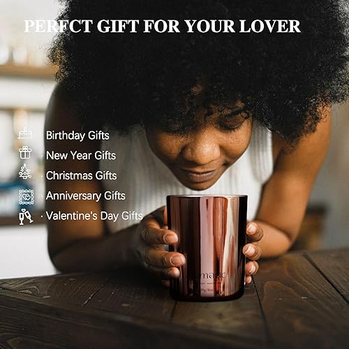 Miniatura 4 de Velas aromáticas de higo, velas doradas en tarro para el hogar, velas de aromaterapia de soja natural para decoración del hogar, día del padre,