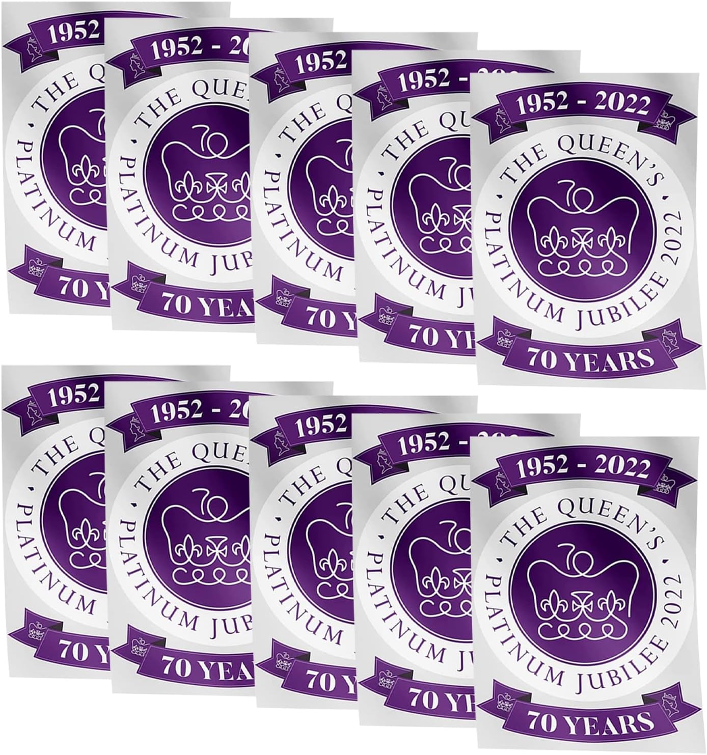 The Queens Platinum Jubilee 2022 Edible Cupcake Toppers, Wafer Cake