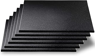 CyclingDeal 5/8" Thick High-Density Gym Floor Mats Tiles - 6 Pack 19.67”x19.67” Rubber Exercise Workout Equipment Ground M...
