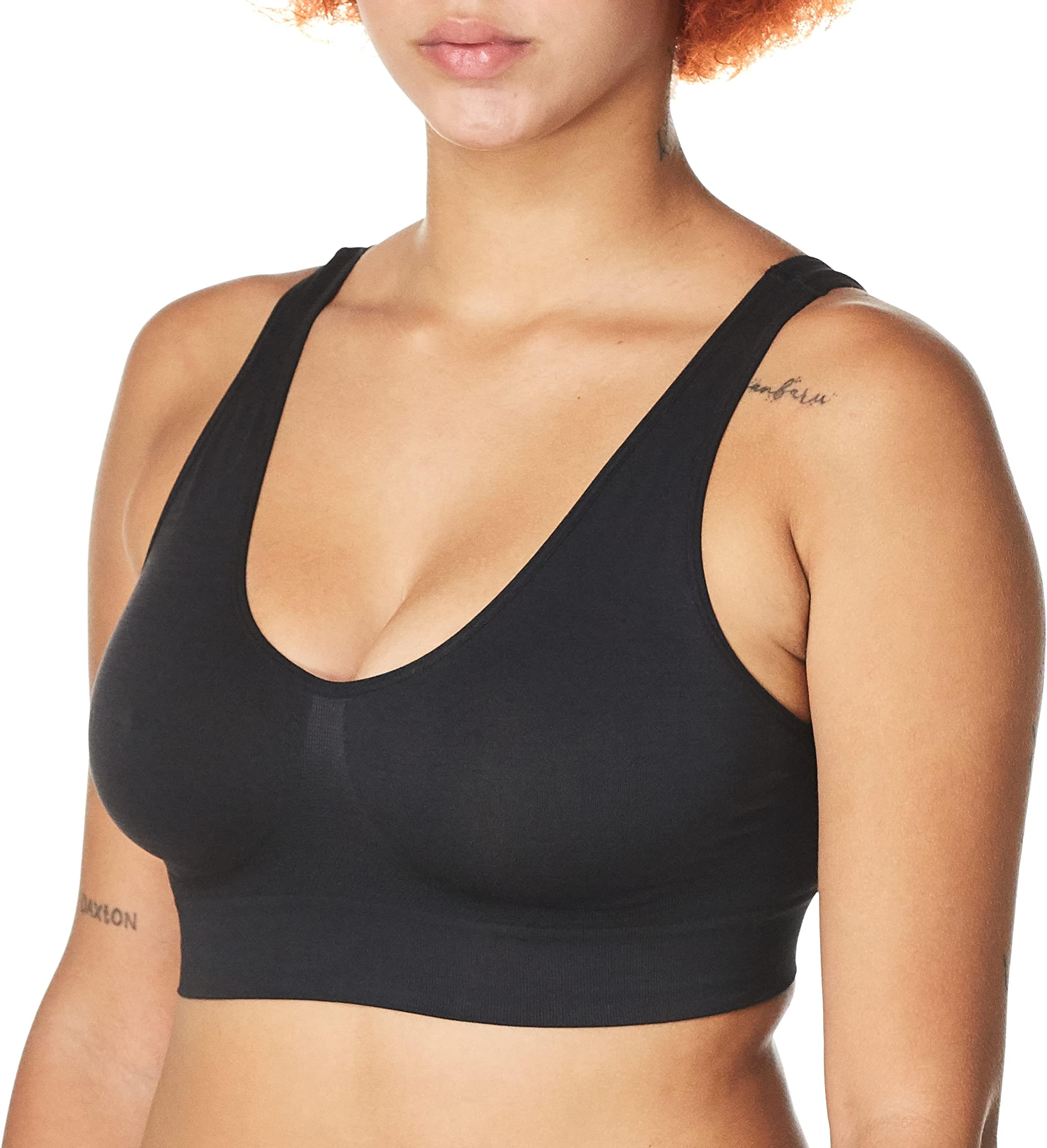 womens Wireless Bra, Cozy Full-coverage Pullover Bra, Seamless T-shirt Bra for Women Wireless Bra, Full-coverage Pullover Stretch-knit Bra, Smoothing T-shirt Bra (pack of 1)