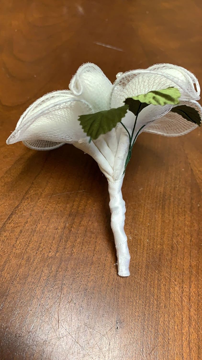 Jordan Almonds Flower Bouquet Wedding with Confetti Favors in Calla Lily Design - Set of 10 Favors