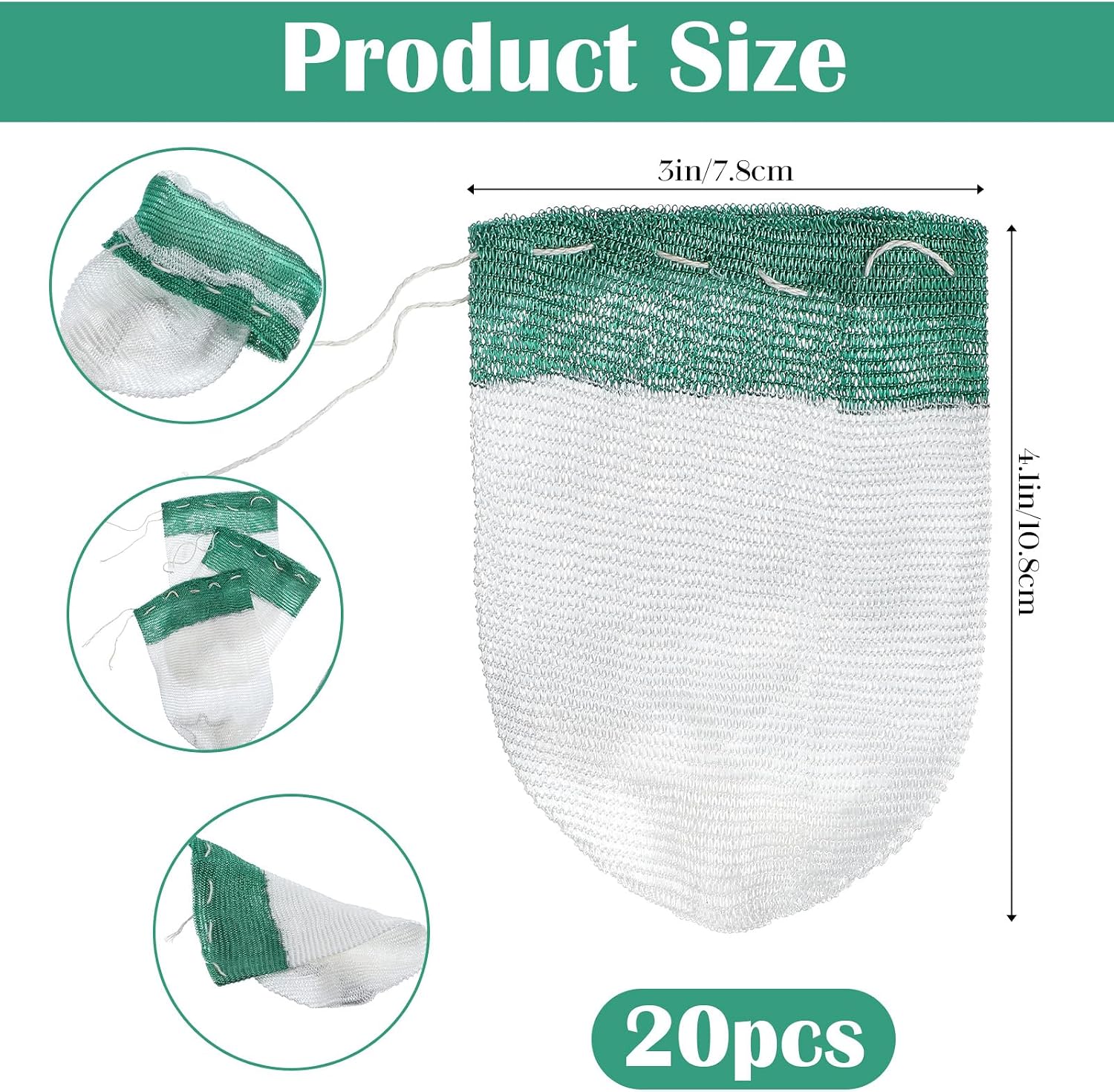 20 Pack Lantern Mantles, Cotton Yarn Fuel Lamp Cover U Shape String Tie Gas Lamp Mantles for Outdoor Camping Lanterns