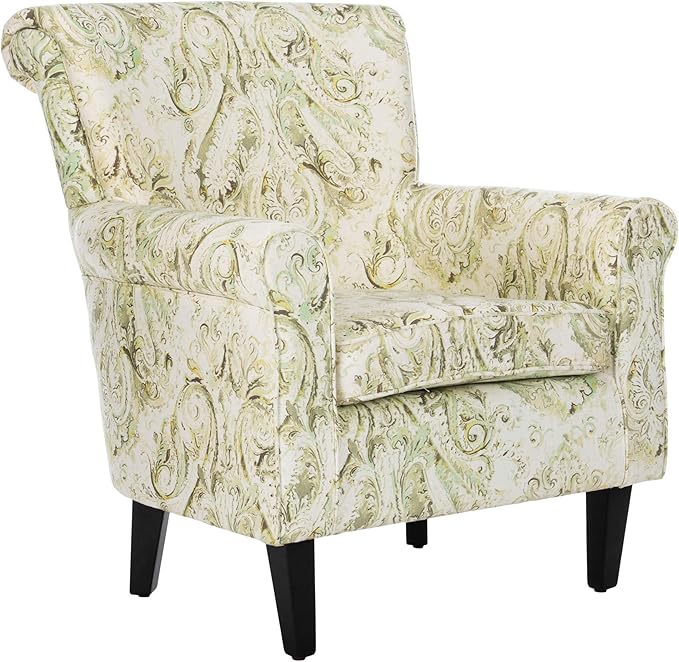 Sillón Tapizado Verde con Respaldo Clásico miniatura 9