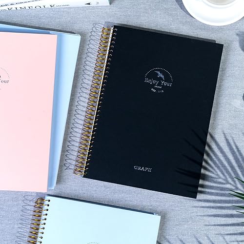 Miniatura 6 de Cuaderno gráfico grande de 8.5 x 11 pulgadas, cuadrícula gráfica en espiral, 210 páginas, cuaderno gráfico de tapa dura, cuaderno de papel de