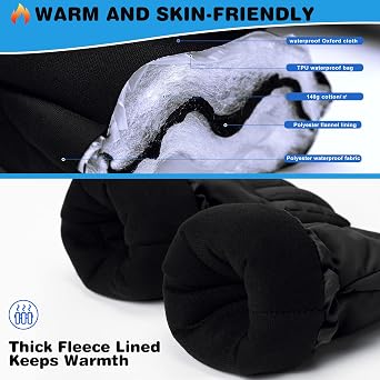 ThxToms Kids Winter Gloves, Waterproof Ski Snow Gloves for Boys and Girls, Winter Warm Gloves for Cold Weather Outdoor Play
