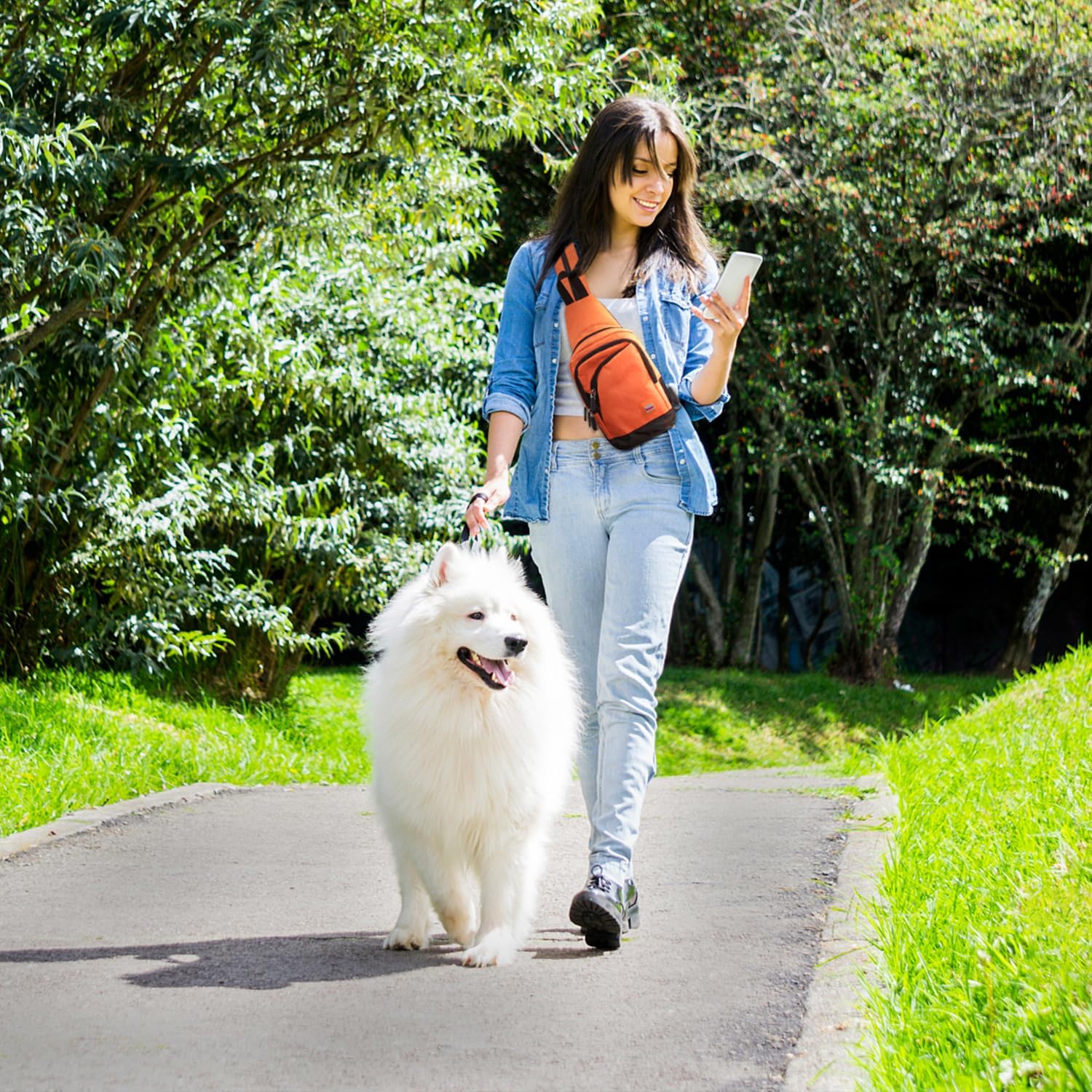 Peicees Small Sling Bag for Women Mens Convertible Crossbody Backpack Shoulder Chest Daypack with Zipper Strap for Hiking - Image 7