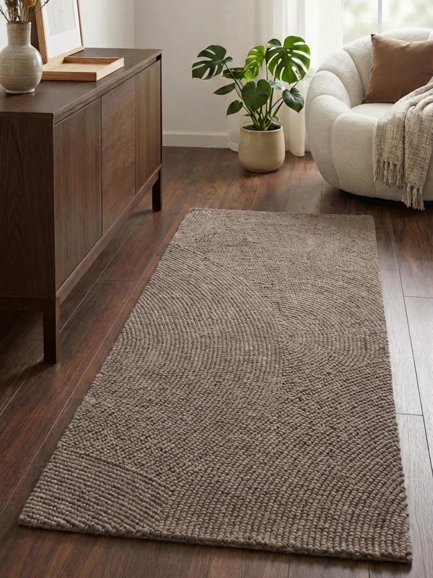Tapis en laine Eleni isolant et confortable pour sols froids