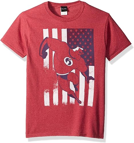 Disney - Camiseta para hombre, diseño de bandera americana