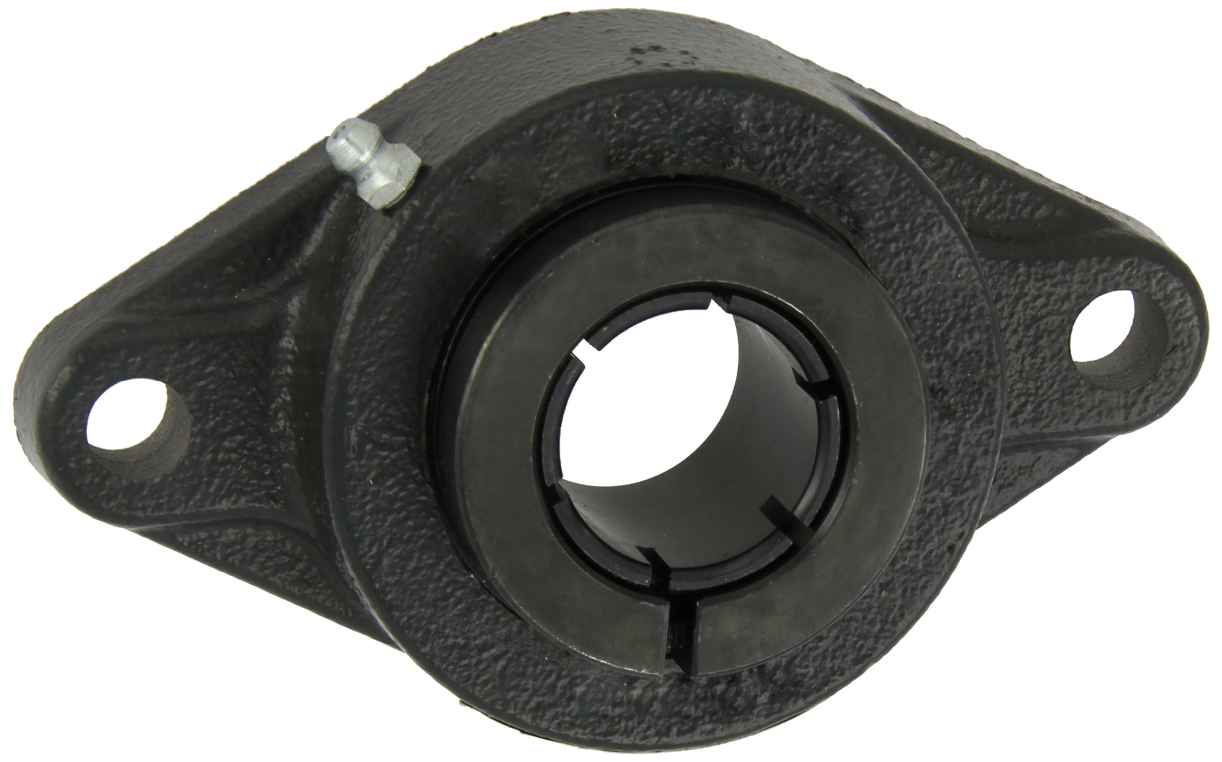 Sealmaster SFT-19T Standard Duty Flange Unit, 2 Bolt, Regreasable, Felt Seals, Skwezloc Collar, Cast Iron Housing, 1-3/16