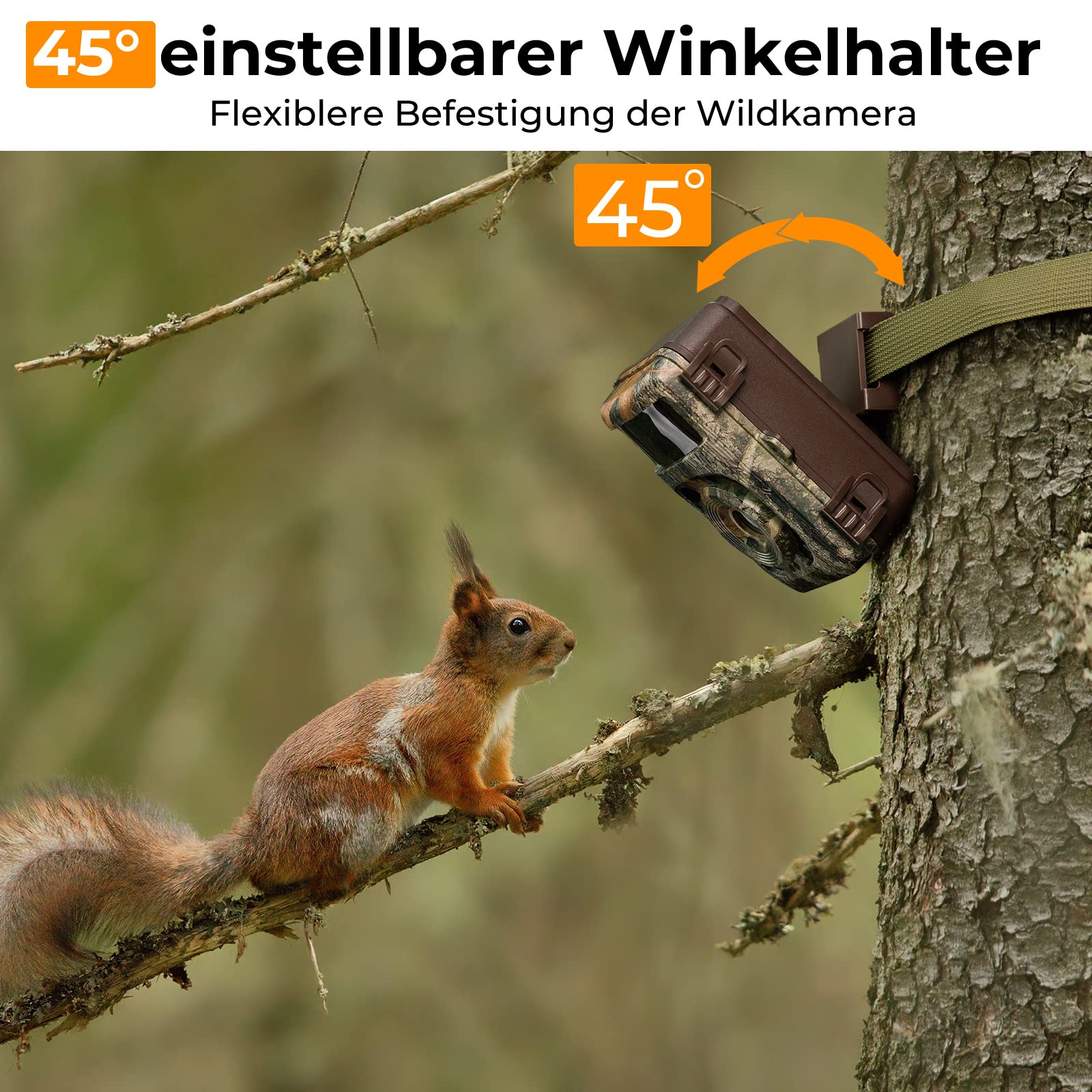 K&F CONCEPT 48MP 4K WLAN Wildkamera handyübertragung, WiFi Wildkamera mit bewegungsmelder nachtsicht 0,2s No Glow LEDs IP66 120°Erfassungswinkel Jagdkamera mit 64G Speicherkarte und 8 Batterien