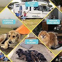 Vista 6 de KingCamp Corralito para mascotas + cuenco de viaje gratuito Tienda de campaña plegable portátil para perros y corralito para mascotas + funda