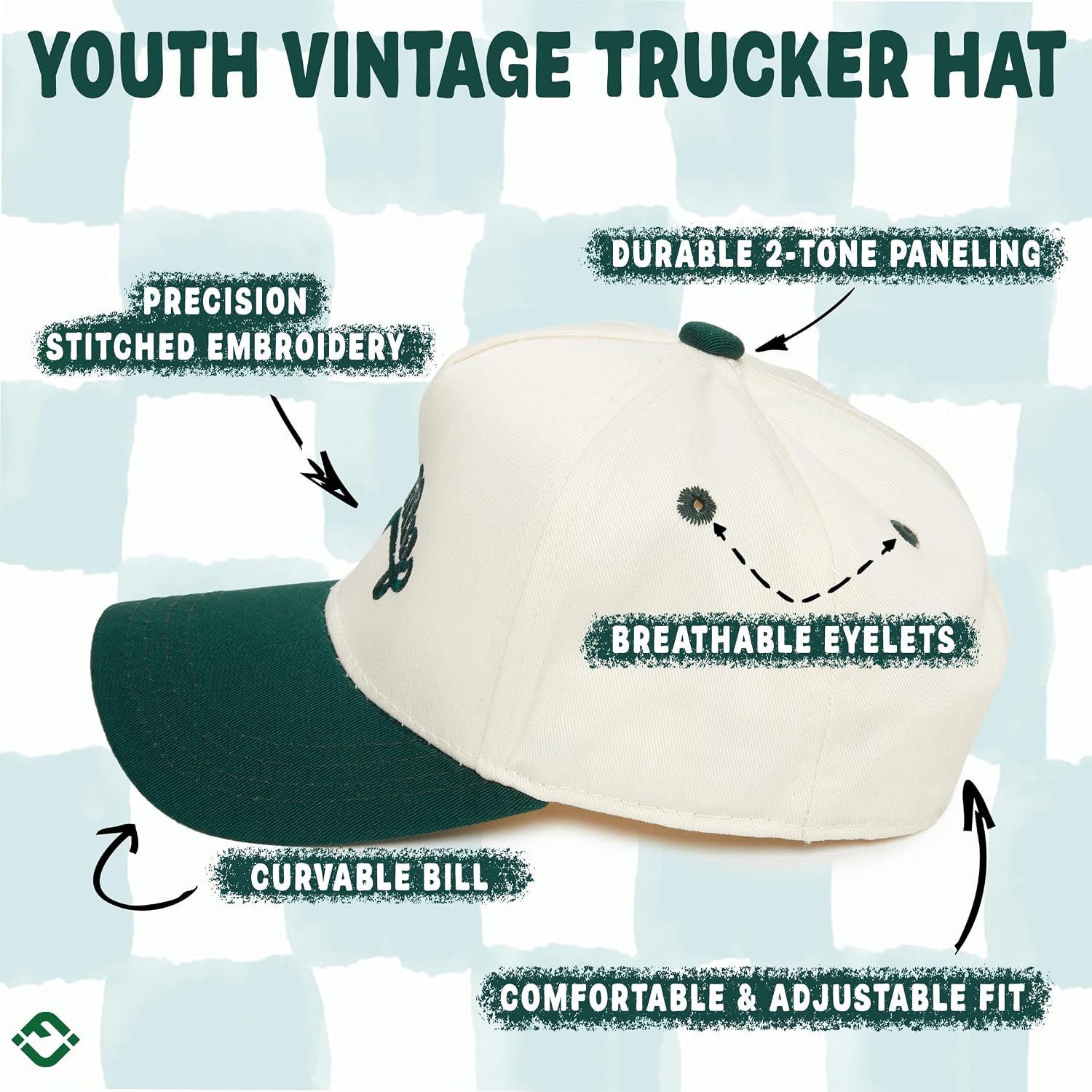 Funky Junque Kids 2 Tone Trucker Snapback Hat for Baby Toddler & Children image 4