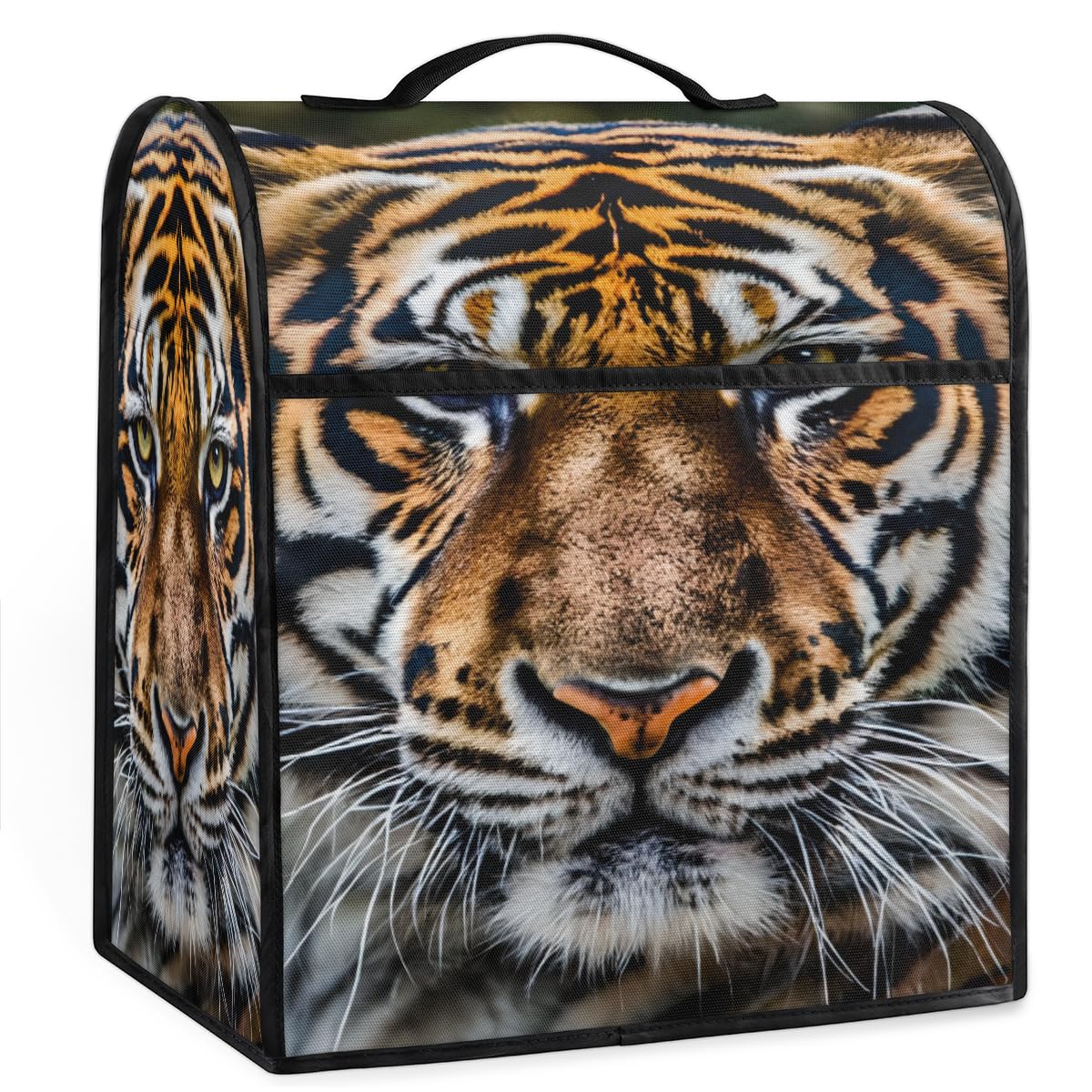 Coffee Maker Cover Tiger Portrait Kitchen Appliance Covers Small Appliance Covers Blender Cover Juicer Cover Dust Covers for Kitchen Appliances with Top Handle and Pockets,Washable,C216