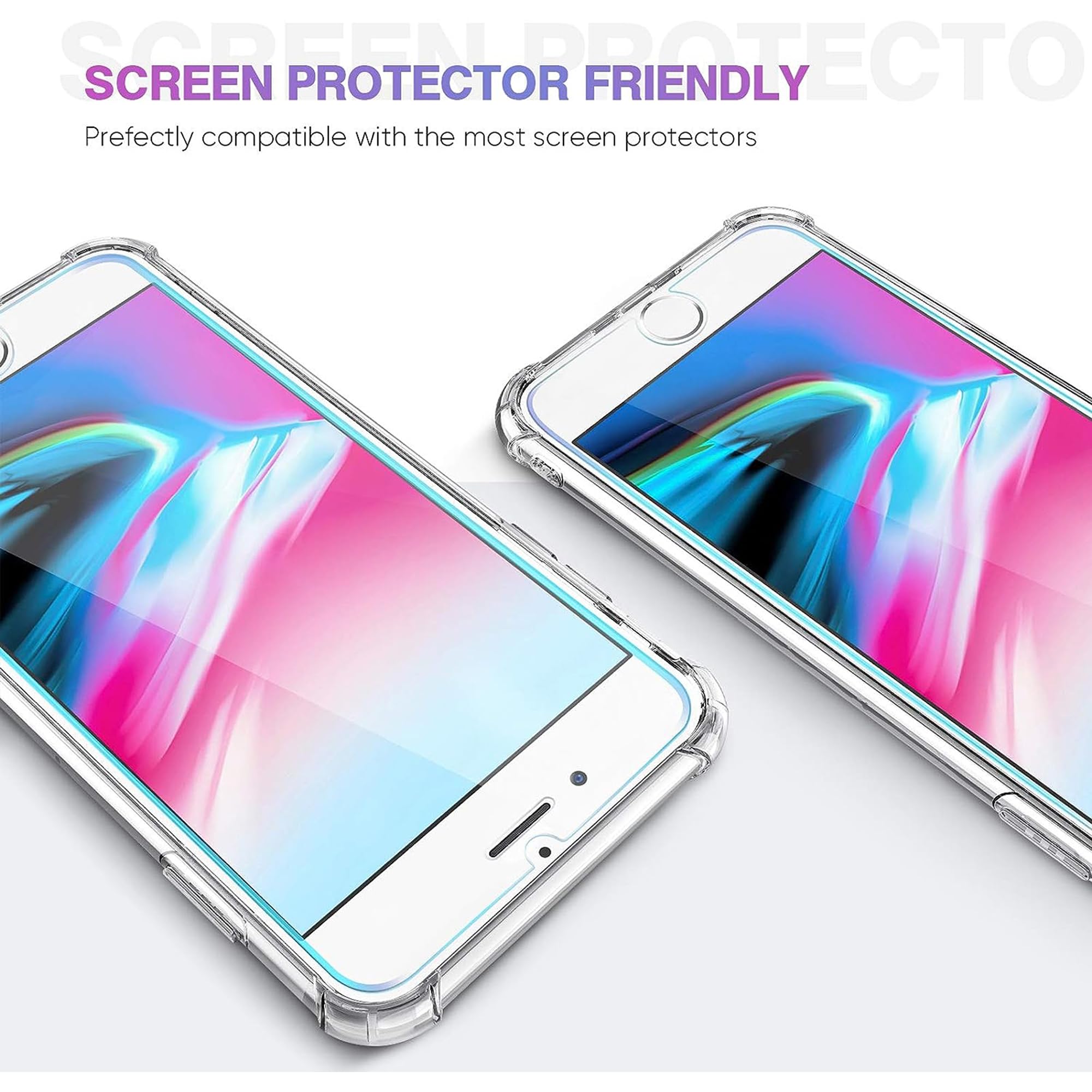 ONEFLOW Cover In TPU Per IPhone 7 Plus/8 Plus - Effetto Alluminio Spazzolato, Protezione 360°, Rosso
