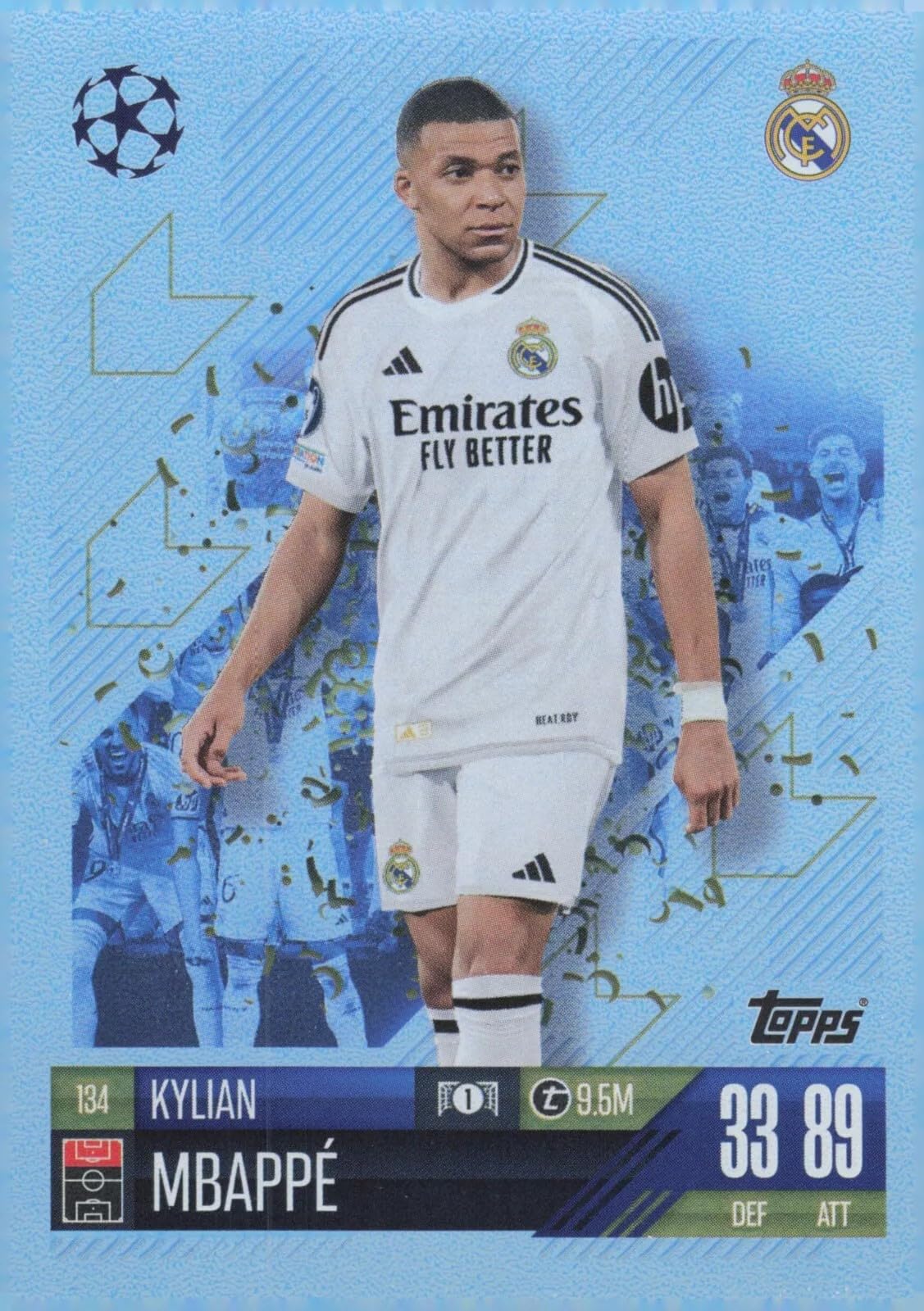 Match Attax 2024 2025 Kylian Mbappe 2023/24 Winner 134 Trading 