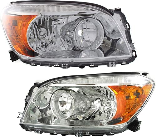 Evan Fischer Faro delantero lateral del conductor y del pasajero para Toyota RAV4 Base Limited Sport 2006-2008 Halógeno Sin bombilla(s) Sin paquete