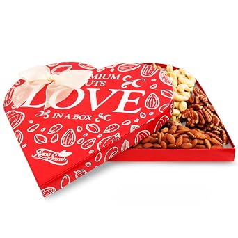 Anna and Sarah Premium Mixed Nuts Heart Shaped Gift Basket