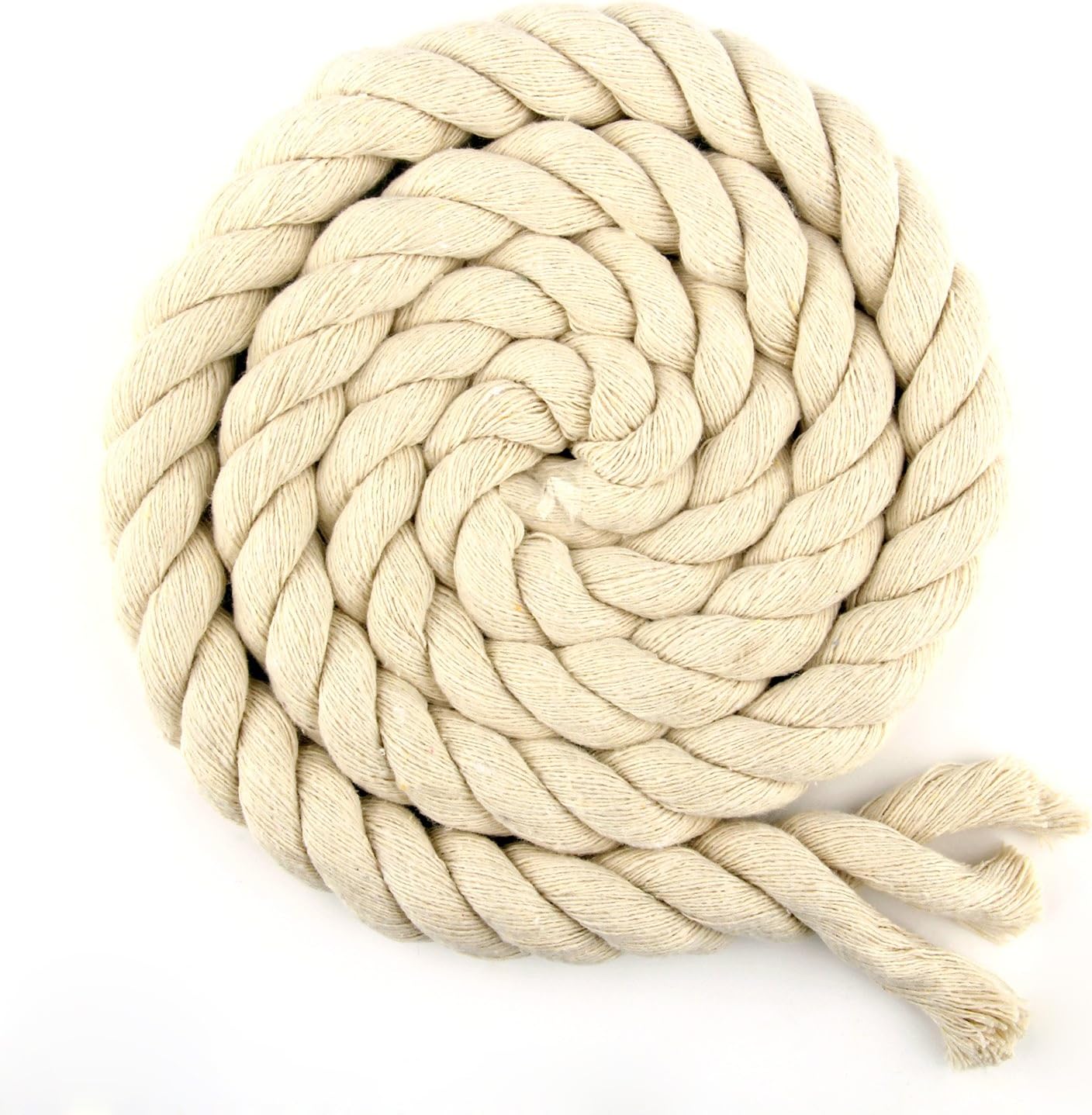 VVFi Beige Cotton Rope 5mm-20mm 100% Thick Cords for Handmade Decorative Accessories 10 Meters 33 ft (18mm)