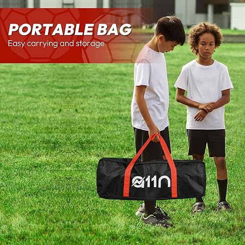 Miniatura 5 de Equipo de entrenamiento de fútbol A11N - Rebotador de fútbol portátil de 5 x 4 pies para entrenamiento de fútbol en equipo o solitario
